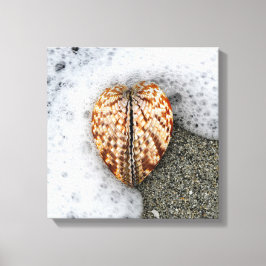 Impressão Em Tela Coração na Praia