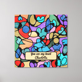 IMPRESSÃO EM TELA CORAÇÕES NEUROGRÁFICAS CORES DIGITAIS