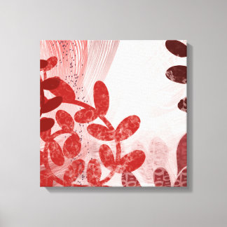 Impressão Em Tela Coral Canopy – Abstract Floral Motion Art Print
