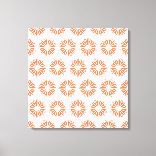 Impressão Em Tela Coral Modern Sunbursts (Frente)