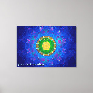 Impressão Em Tela Corante azul-verde