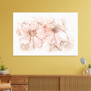 Impressão Em Tela Coreopsis Floral Watercolor ID712