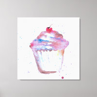Cores d'água, Cupcake esplêndido, cor-de-rosa púrp