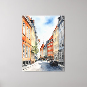 Impressão Em Tela Cores d'água de Copenhagen