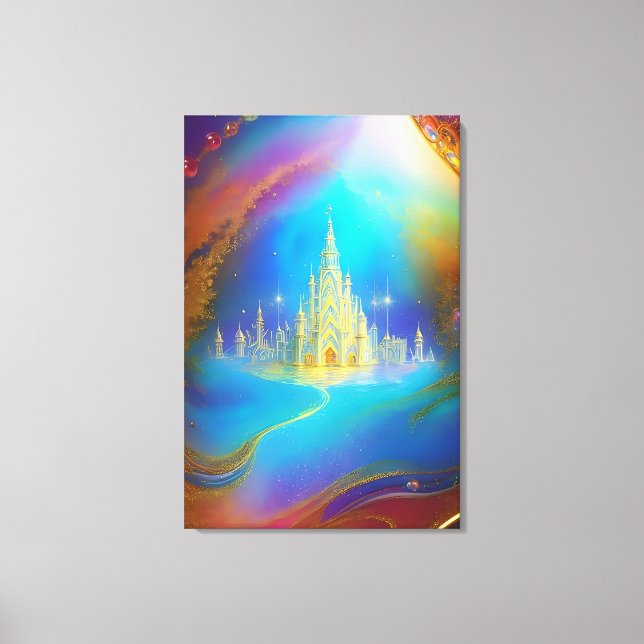 Impressão Em Tela Cores de Joias Cristãs de Cidade Celestial (Frente)