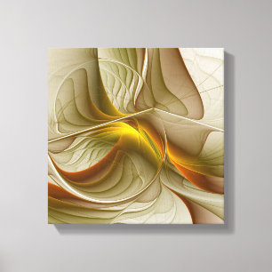 Impressão Em Tela Cores de Metais Preciosos, Arte Abstrata Fractal