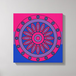 Impressão Em Tela Cores de Sinalizador do Orgulho Bissexual Mandala