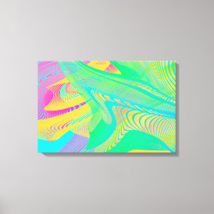 Impressão Em Tela CORES FLUO - Arte Fractal -