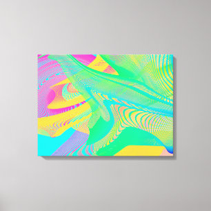 Impressão Em Tela CORES FLUO - Arte Fractal -