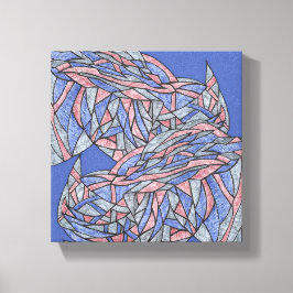 Impressão Em Tela Cores que Ecoam Abstrato Moderno Vibrante em Tela