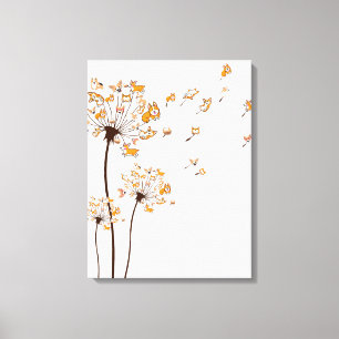 Impressão Em Tela Corgi Flower Dandelion Camisa Cão Cachorro