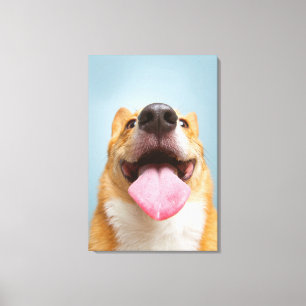 Impressão Em Tela Corgi muito feliz das imagens   de Getty