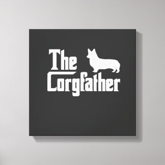 Impressão Em Tela Corgi Pai o Corgfather Camisa Divertida para Amant