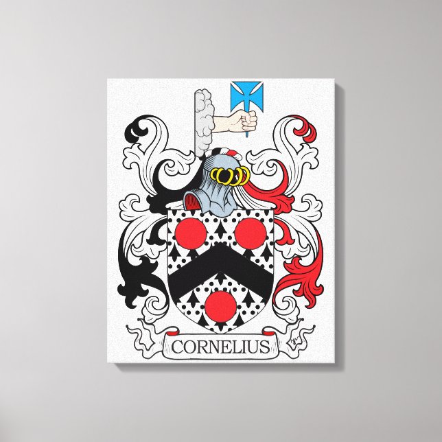 Impressão Em Tela Cornelius Family Crest (Frente)
