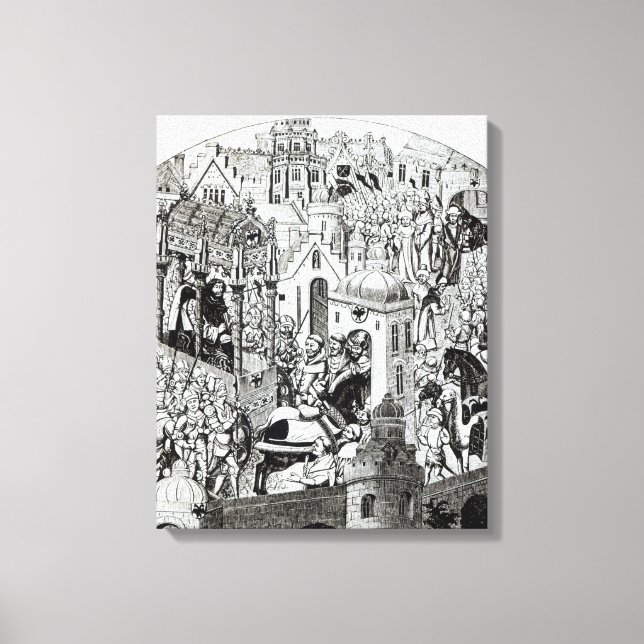 Impressão Em Tela Coroa de Charlemagne na cidade de Jerusalém (Frente)