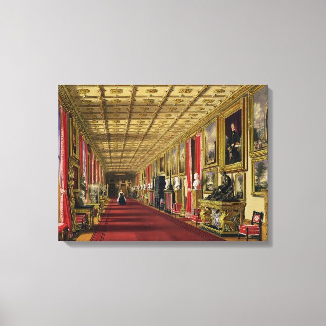 Impressão Em Tela Corredor Sul, Castelo de Windsor, 1838 (cromolitho (Frente)
