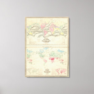 Impressão Em Tela Correntes de oceano e as grandes bacias