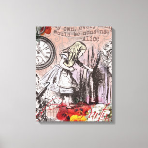 Impressão Em Tela Cortina de nonsense da Alice no país das maravilha