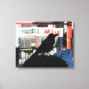 Impressão Em Tela Corvo Japonês