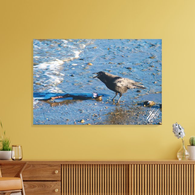 Impressão Em Tela Corvo na Baía de Motim (Insitu(Sala de estar))