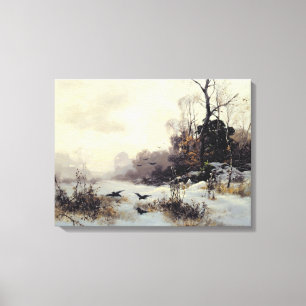 Impressão Em Tela Corvos em um inverno Paisagem, 1907