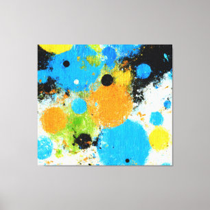 Impressão Em Tela Cosmic Chromatic Splatter: Abstract Orbit