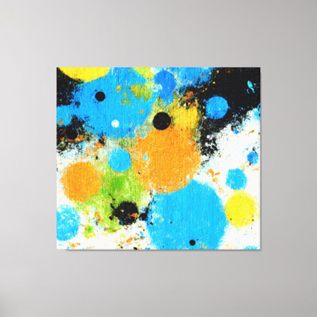Impressão Em Tela Cosmic Chromatic Splatter: Abstract Orbit (Frente)