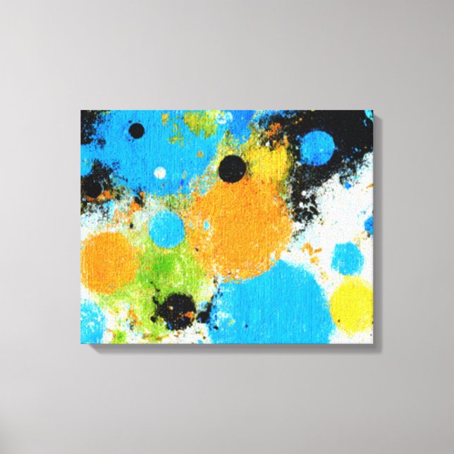 Impressão Em Tela Cosmic Chromatic Splatter: Abstract Orbit (Frente)