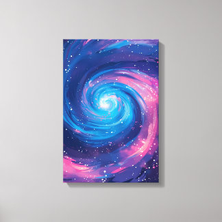 Impressão Em Tela Cosmic Vortex: Pink & Blue Singularity Print