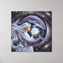 Cosmic Whale and the Girl – Spiritual Surreal Fant
