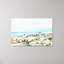 Costa de Galveston, vista da praia e da cidade