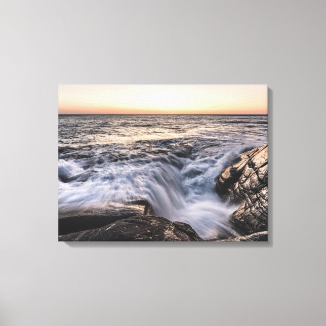 Impressão Em Tela Costa de Lofoten Paisagem Marítima Foto (Frente)