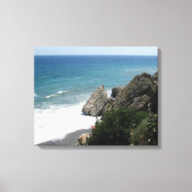 Impressão Em Tela Costa de Nerja, Espanha (Frente)
