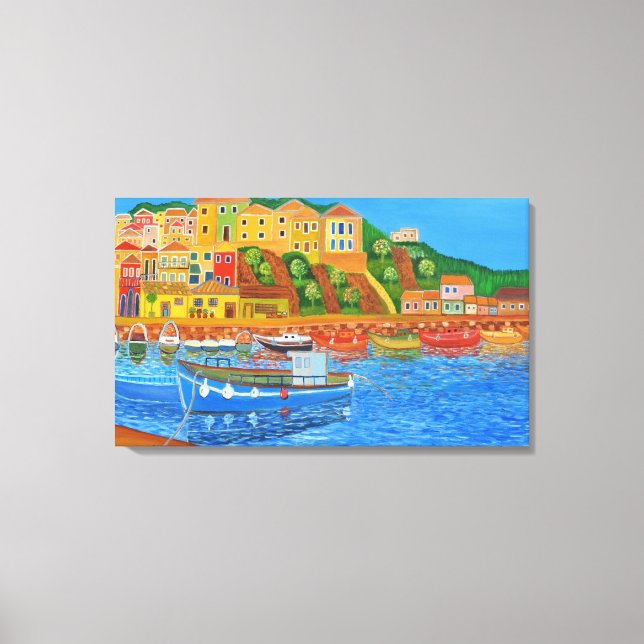 Impressão Em Tela Costa Grega 2 (Frente)