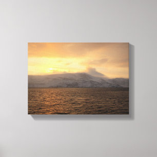 Impressão Em Tela Costa inverno da Noruega