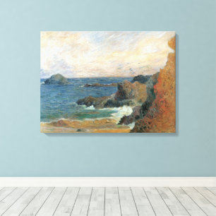 Impressão Em Tela Costa Rochosa de Paul Gauguin, Impressionismo Vint