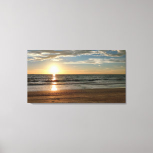 Impressão Em Tela Costume bonito da praia do por do sol feito sob