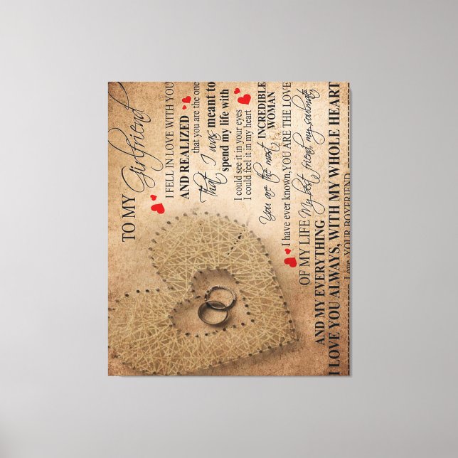 Impressão Em Tela Cota De Amor Para Namorado | Cotações Engraçadas P (Frente)