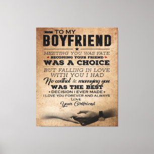 Impressão Em Tela Cota De Amor Para Namorado Presente de Namorado