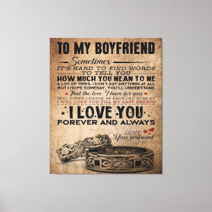 Impressão Em Tela Cota De Amor Para Namorado Presente de Namorado