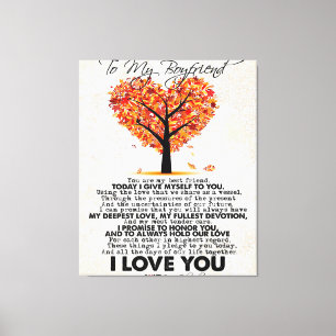 Impressão Em Tela Cota De Amor Para Namorado   Presente de tendência