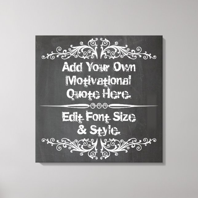 Impressão Em Tela Cota motivacional personalizada, adicione seu text (Frente)