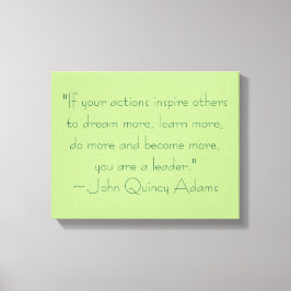 Impressão Em Tela Cotação de Liderança John Quincy Adams