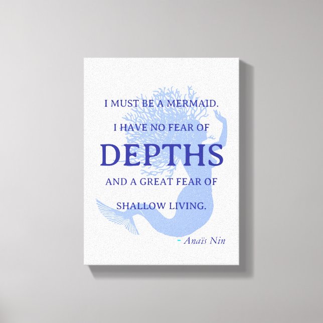 Impressão Em Tela Cotação Mermaid (Frente)