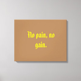 Impressão Em Tela cotações de motivação de academia e marrom claro