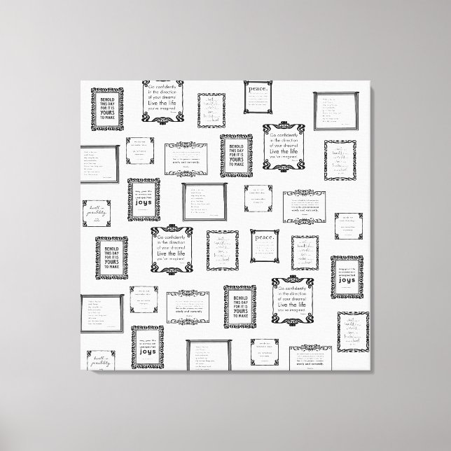 Impressão Em Tela Cotações Framadas do Modern Geométrico Abstrato Di (Frente)