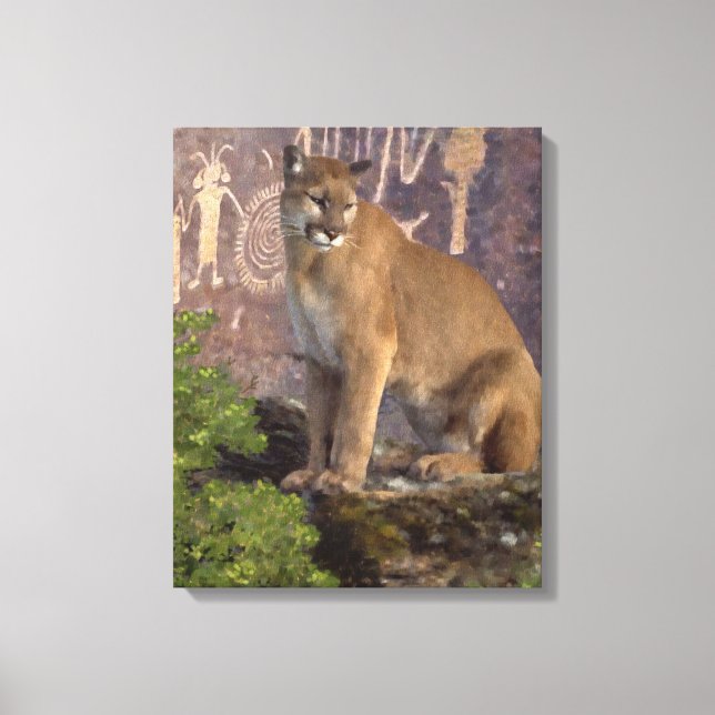 Impressão Em Tela Cougar e os Pictográficos (Frente)