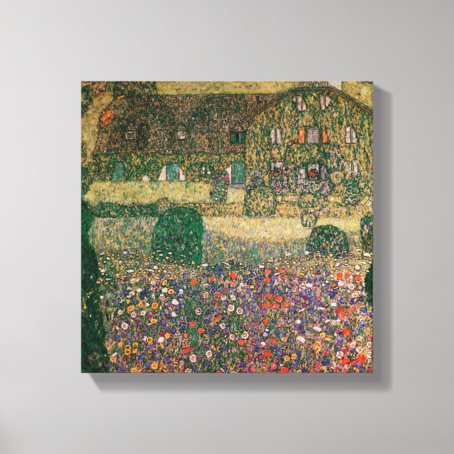 Impressão Em Tela Country House by the Attersee, c.1914 (Frente)