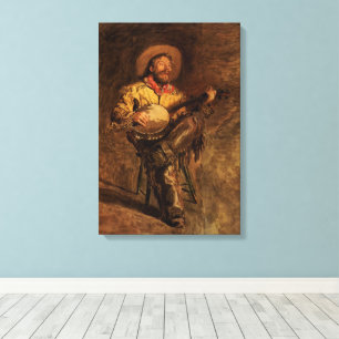 Impressão Em Tela Cowboy Cantando por Thomas Eakins Vintage