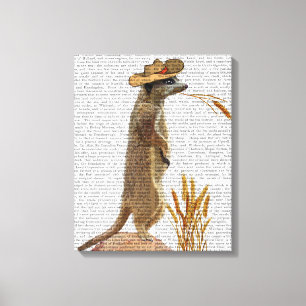 Impressão Em Tela Cowboy Meerkat